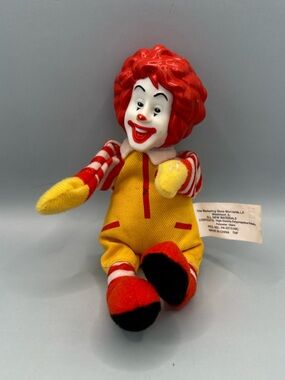 Ronald McDonald 2002 McDonald's Finger Puppet Clown Doll Figure Vinyl Plush 6"